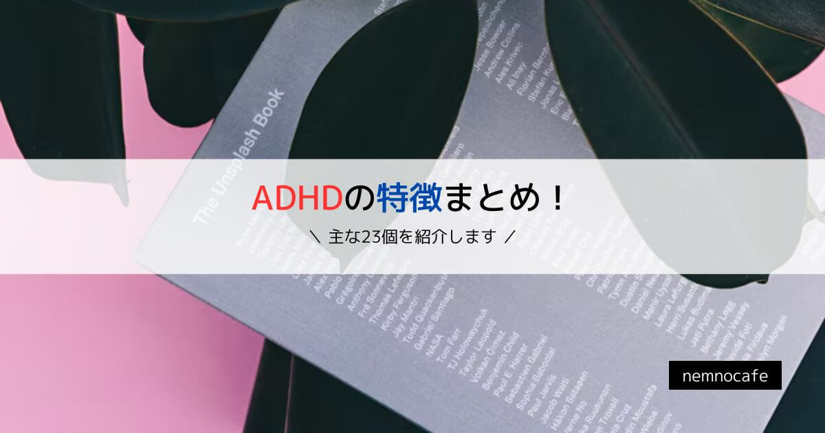 ADHDの特徴まとめ!【主な23個を紹介します】
